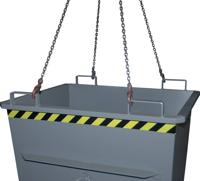 Klappbodenbehälter 0,7 m³ L1200xB1040xH970mm lack.lichtblau