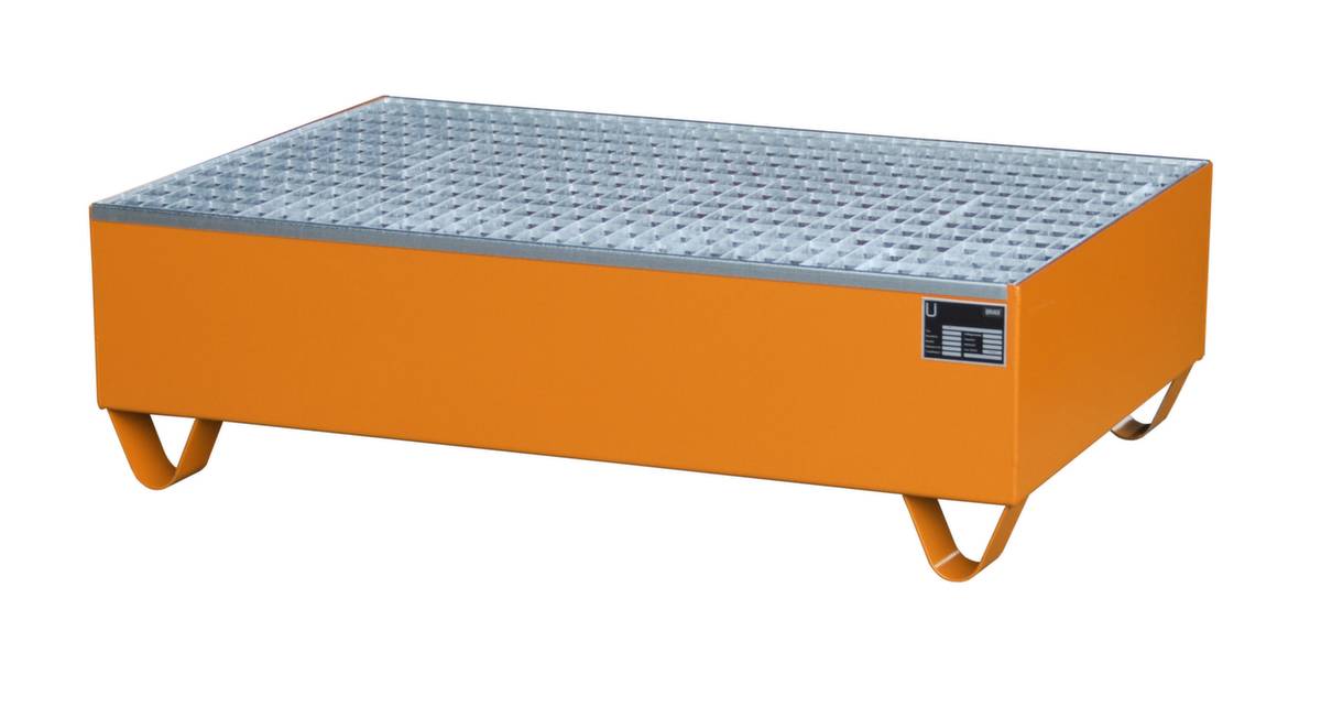 Auffangwanne 2018, lackiert, Gelborange