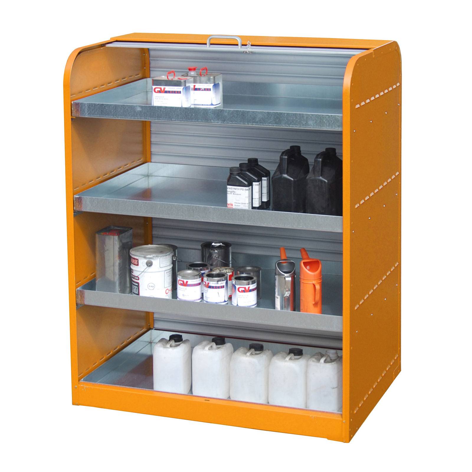 Gefahrstoff-Rollladenschrank RSG-4, lackiert, Gelborange