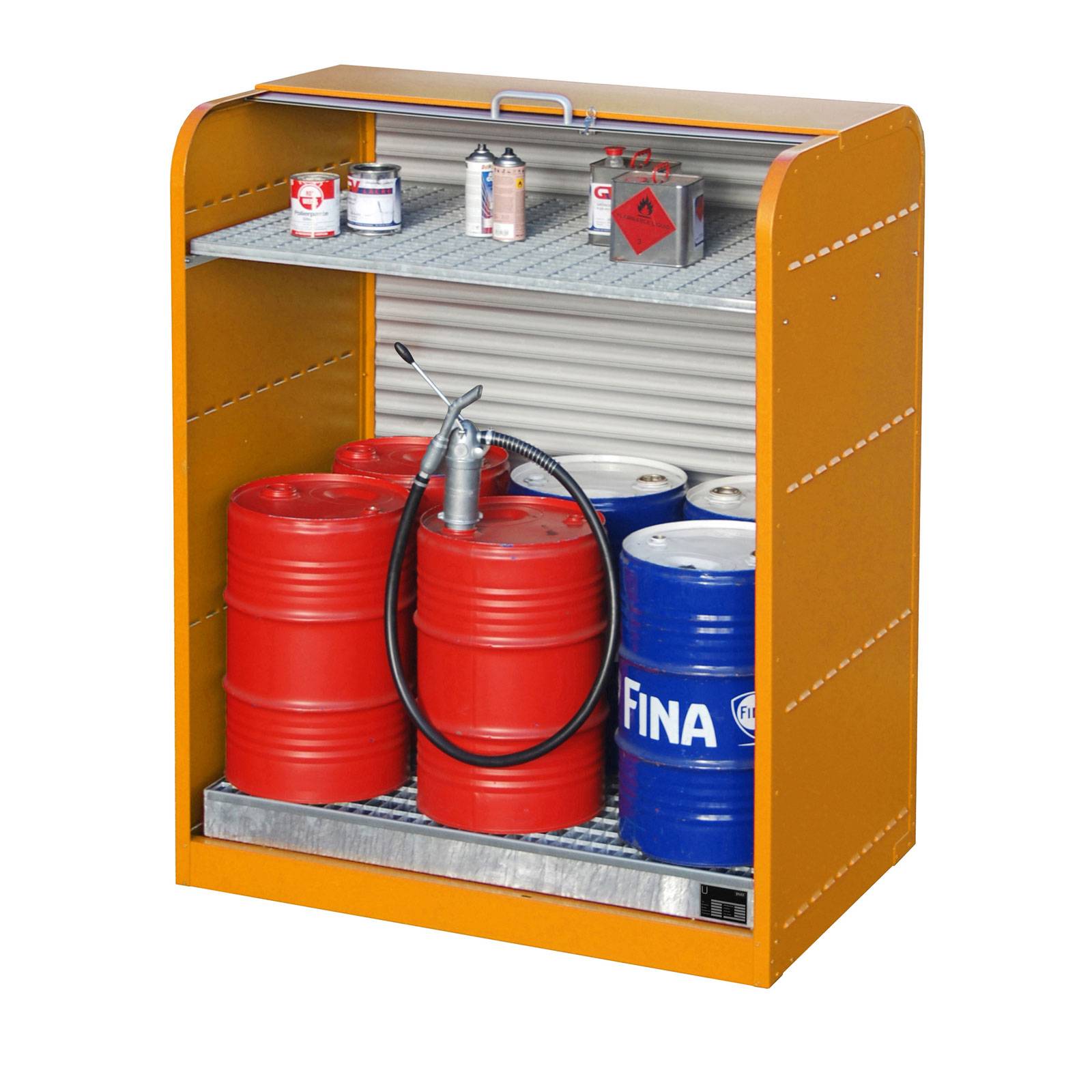 Gefahrstoff-Rollladenschrank RSG-2, lackiert, Gelborange