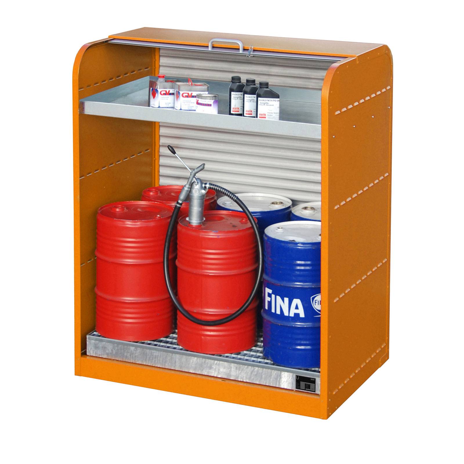 Gefahrstoff-Rollladenschrank RSG-3, lackiert, Gelborange