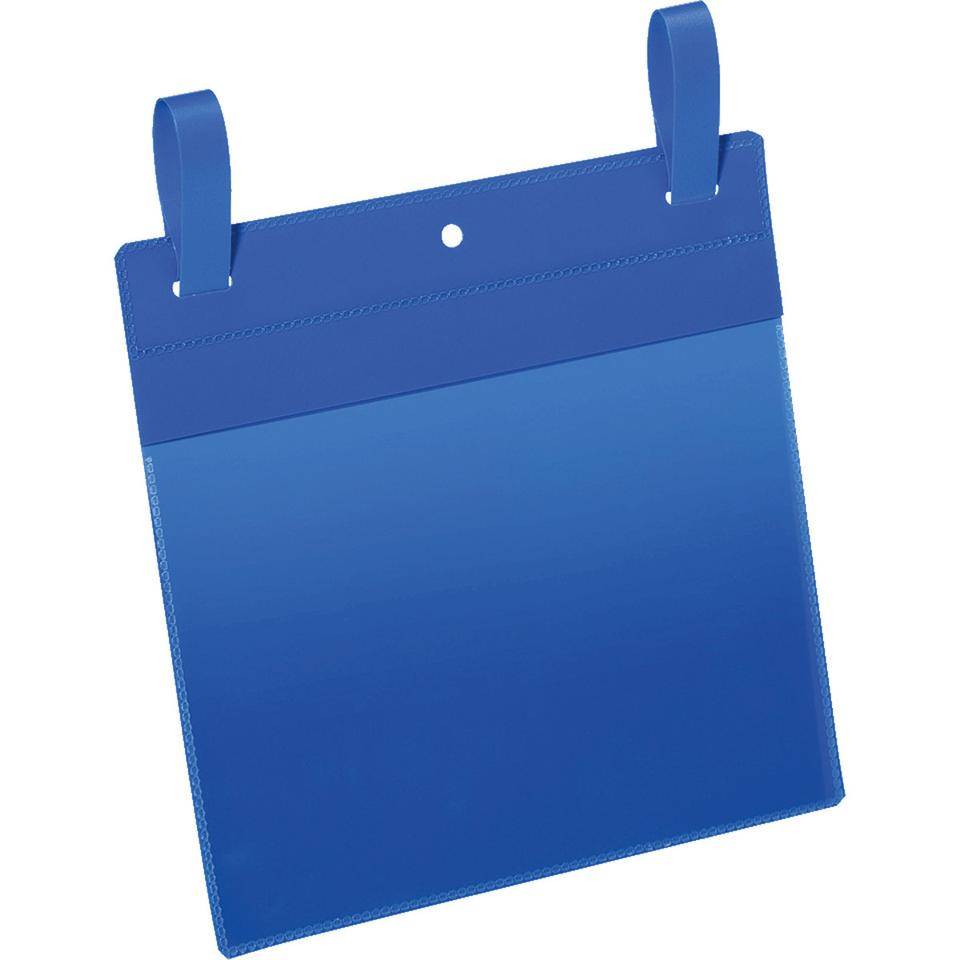 DURABLE Gitterboxtasche, mit Lasche, blau/transparent, A5, Querformat, 50/VE
