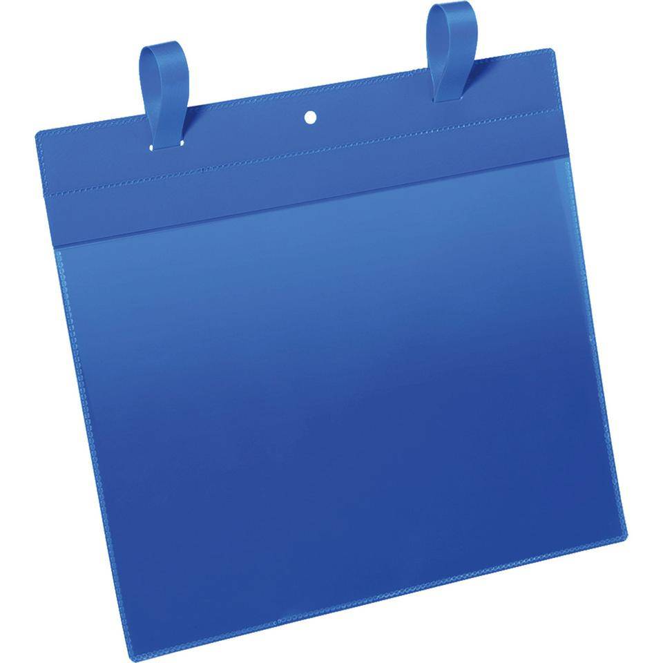 DURABLE Gitterboxtasche, mit Lasche, blau/transparent, A4, Querformat, 50/VE