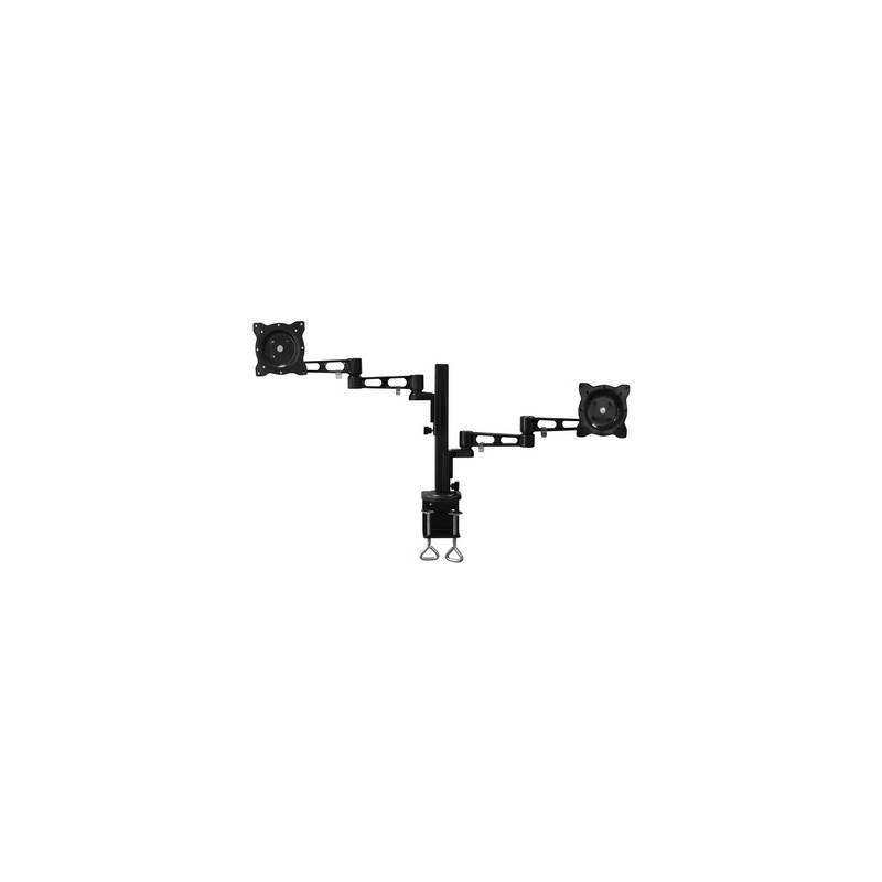 LogiLink Doppel-Monitorhalterung, Armlänge: 358 mm, schwarz
