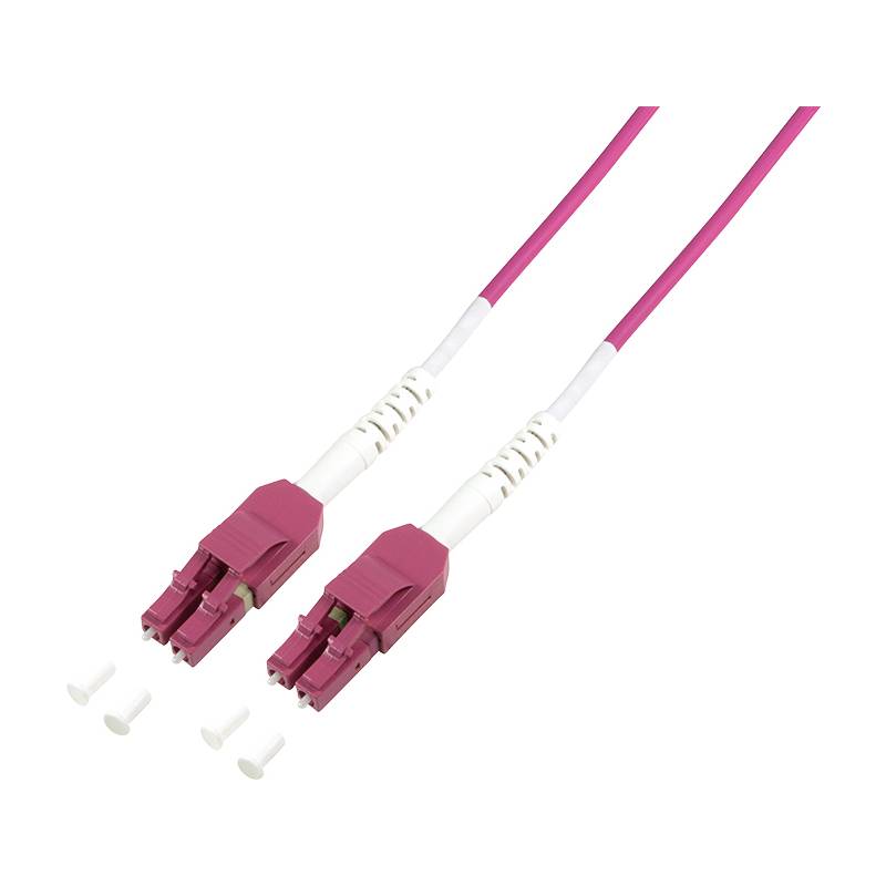 LogiLink Uniboot LWL Patchkabel, 2x LC-Duplex, OM4, 0,5 m