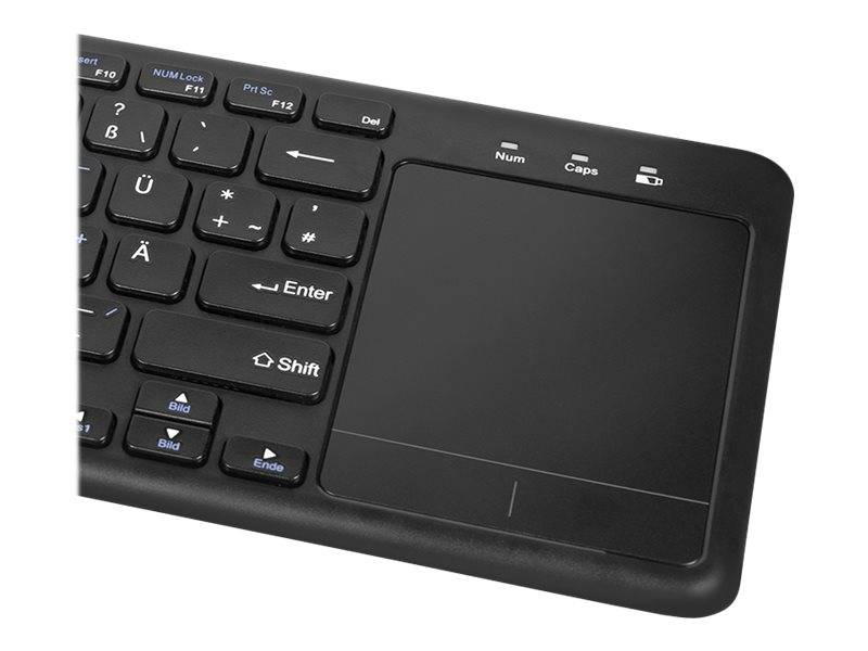 LogiLink - Tastatur - mit Touchpad - kabellos