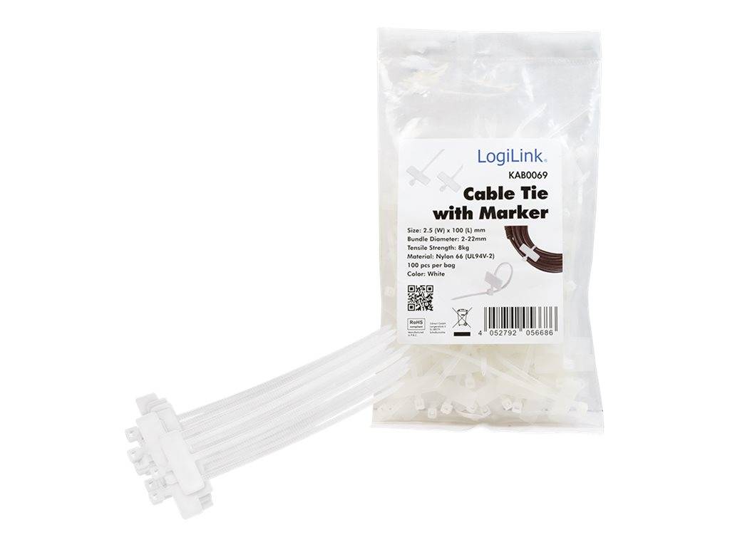 LogiLink - Kabelbinder - 10 cm (Packung mit 100)