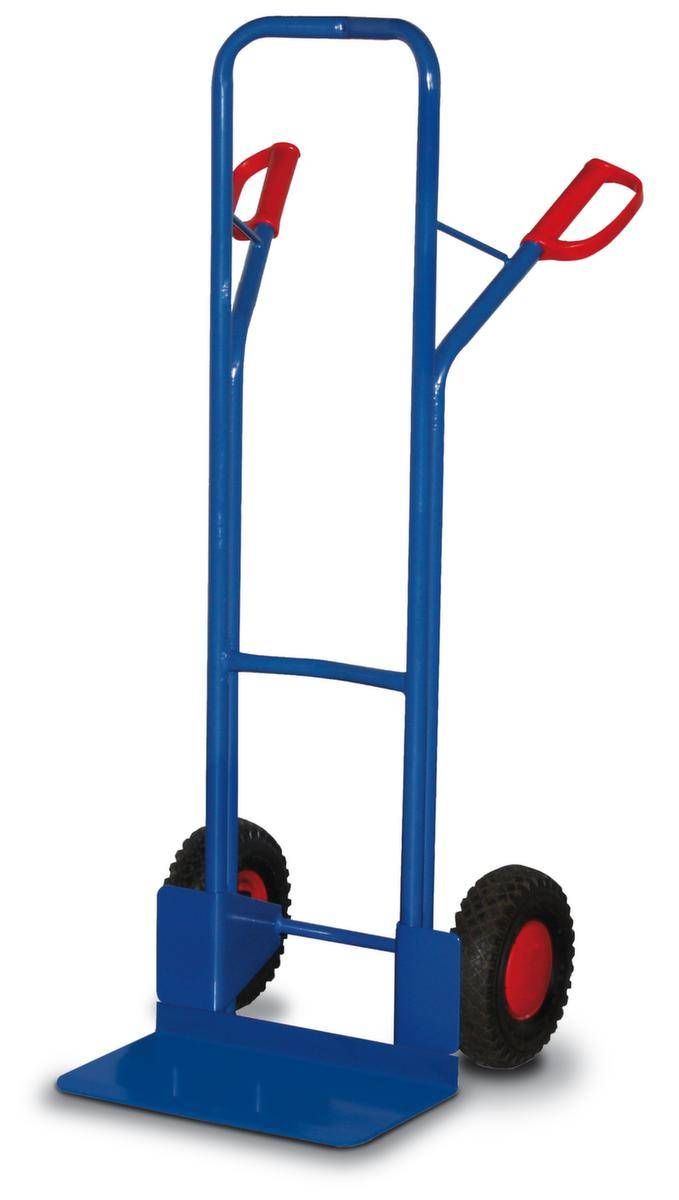 Kistenkarre,Tragl. 250kg,Schaufel BxT 480x300mm,Stahl,RAL5010,Luft-Bereifung