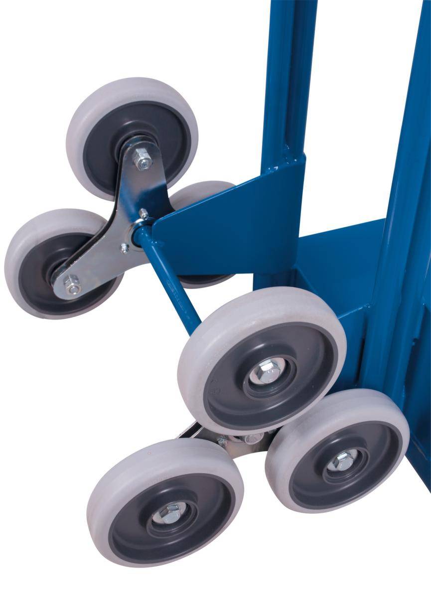 Treppenkarre,3-Stern,Tragl. 200kg,Schaufel BxT 320x250mm,RAL5010,Vollgummi-Bereifung