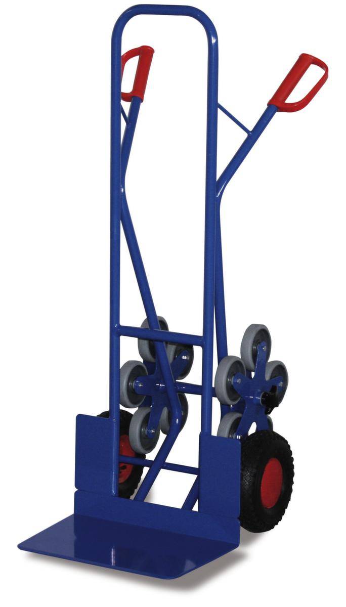 Treppenkarre,5-Stern,Tragl. 200kg,Schaufel BxT 480x300mm,RAL5010,Luft-Bereifung