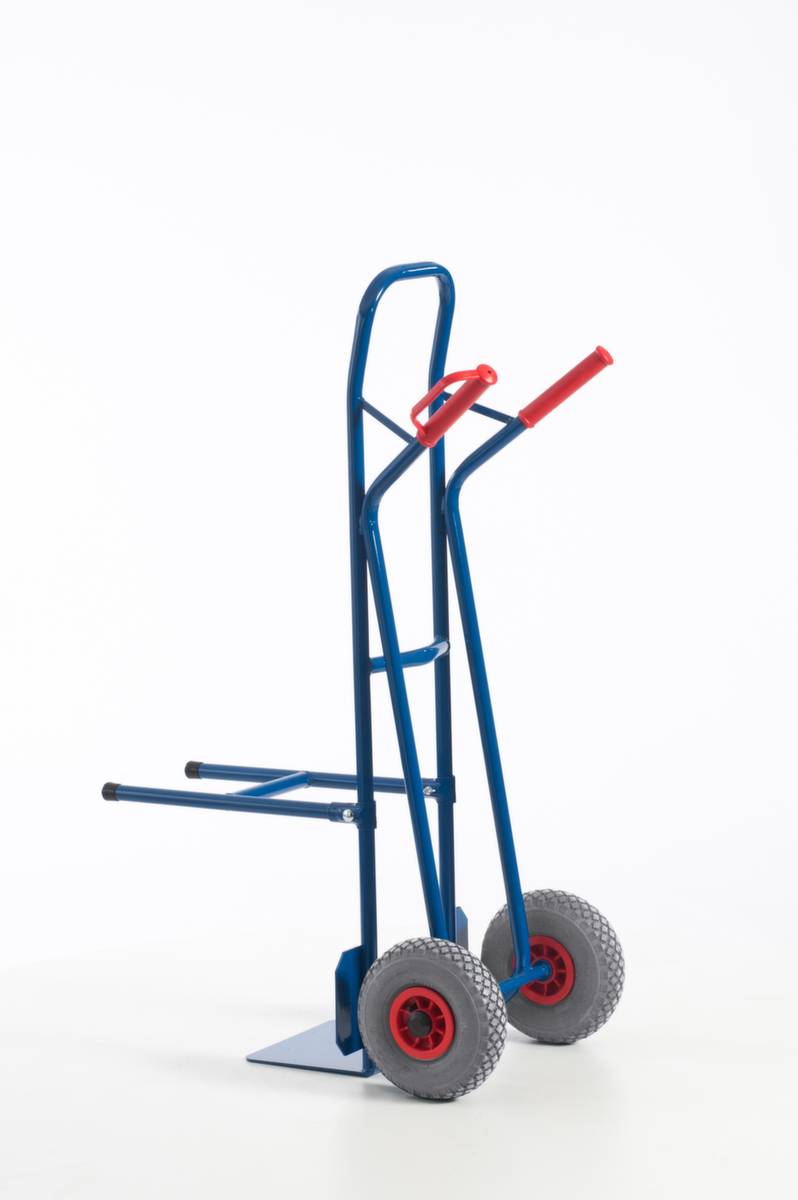 Stuhlkarre,Tragl. 250kg,Schaufel BxT 300x225mm,RAL5010,Luft-Bereifung