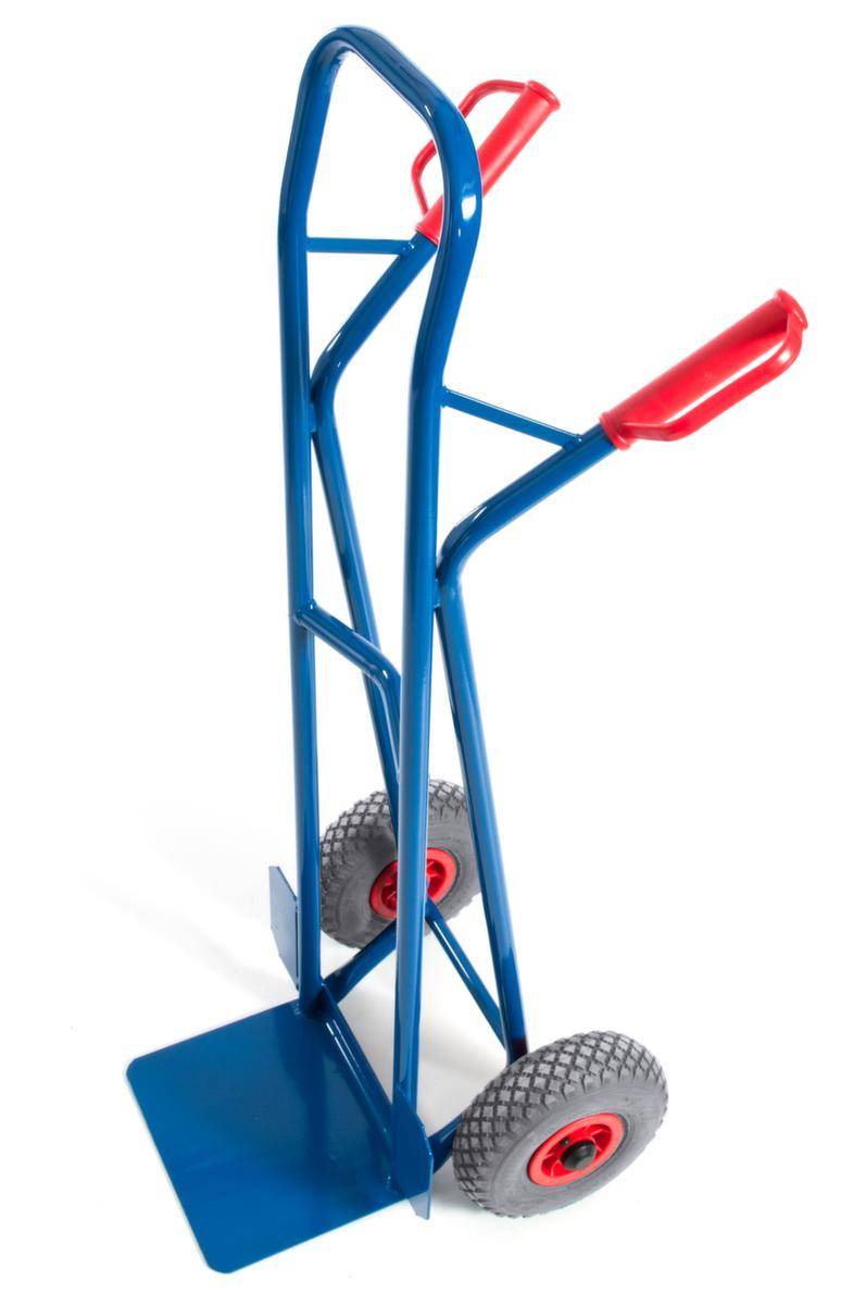 Stuhlkarre,Tragl. 250kg,Schaufel BxT 300x225mm,RAL5010,Luft-Bereifung