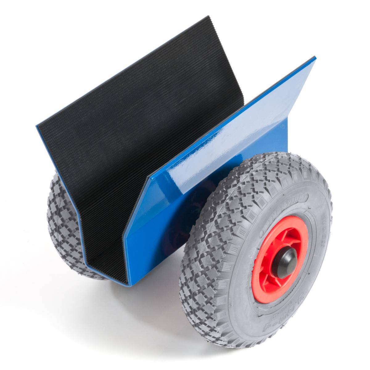 Plattenroller,Tragl. 200kg,Ladefl. LxB 320x60mm,Stahlplatte/Gummi,RAL5010,2 Räder