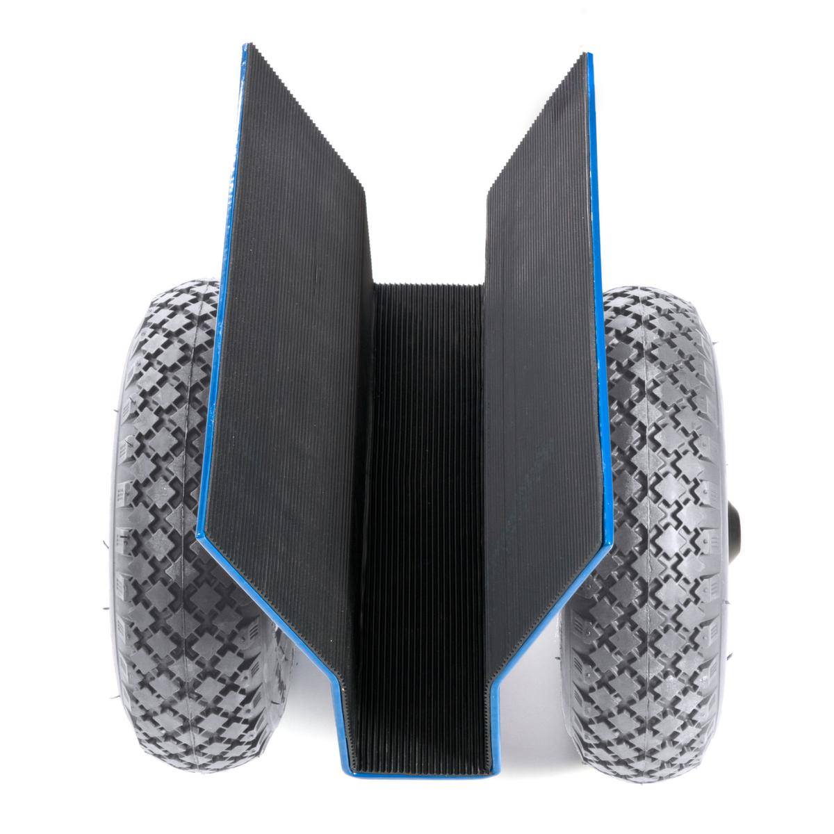 Plattenroller,Tragl. 200kg,Ladefl. LxB 320x60mm,Stahlplatte/Gummi,RAL5010,2 Räder