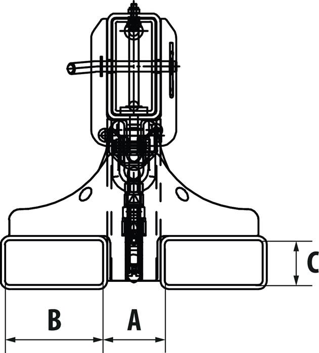 Teleskoplader max.3690mm Trgf.2500kg gelborange lack.f.Gabelstapler BAUER