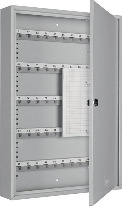 Schlüsselschrank SZ H550xB730xT80mm 2-türig Zylinderschl.Anz.Hak.200 FORMAT