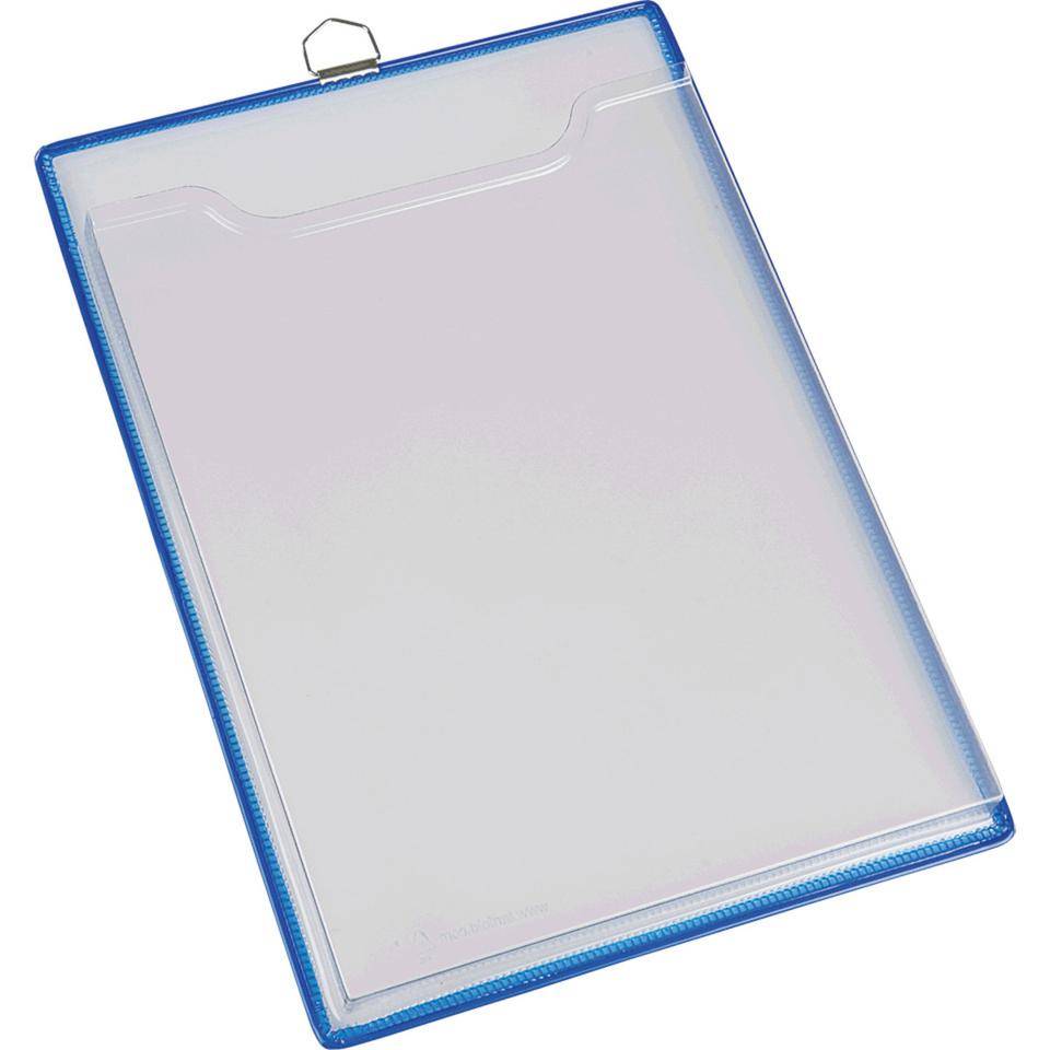 tarifold Prospekttaschen mit Öse, blau, PVC, Hochformat DIN A4, 5/VE