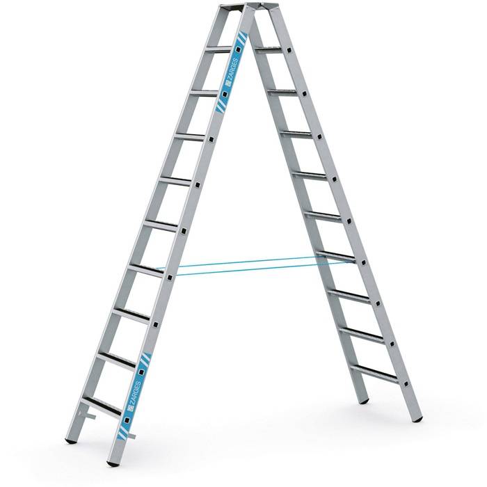 Stufen-Stehleiter R13step B 2x10 Stufen L.2,83m Arbeits-H.4,15m G.14,7kg Zarges