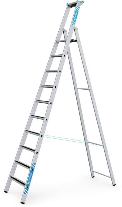 Stufen-Stehleiter R13step S 10Stufen L.3,55m Arbeits-H.4,65m LM G.16,1kg Zarges