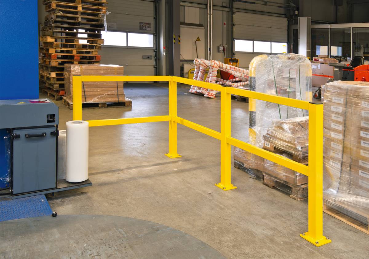 Rammschutzplanke,Querbalken,f. innen,HxLxT 60x2000x40mm,Stahl,gelb,z. Schrauben