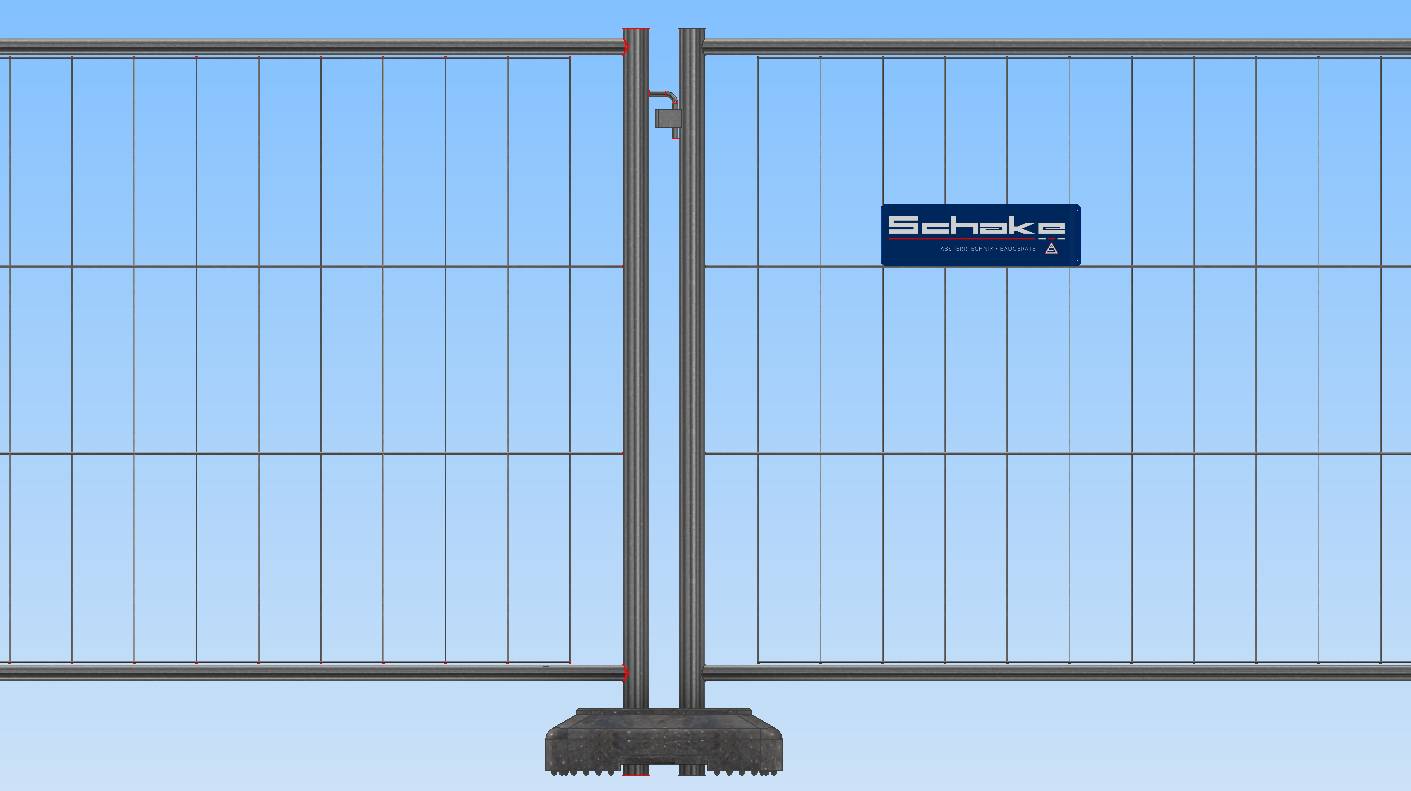 Schake 3B1235 Mobilzaun „Standard” Höhe: 1,20 m Element<br><br>Breite: 3,50 m