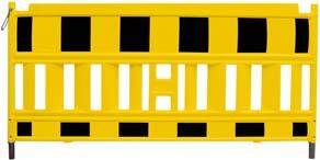 Schrankenzaun Euro 1 B2000 mm, nach ZTV-SA gelb/schwarz ohne Lampenadapter - Artikel: 7830307309