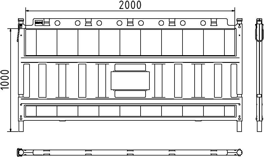 Schake 33420K Schake EURO2 Absperrschrankengitter Typ NOX Folie Typ RA1/A ohne Lampenadapter rot / weiß