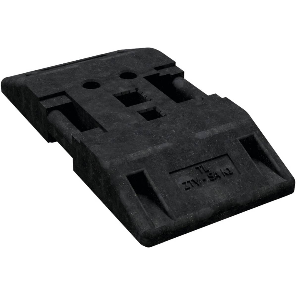 Schake Fußplatte, schwarz, Kunststoff, 800x400x120mm, 28 kg