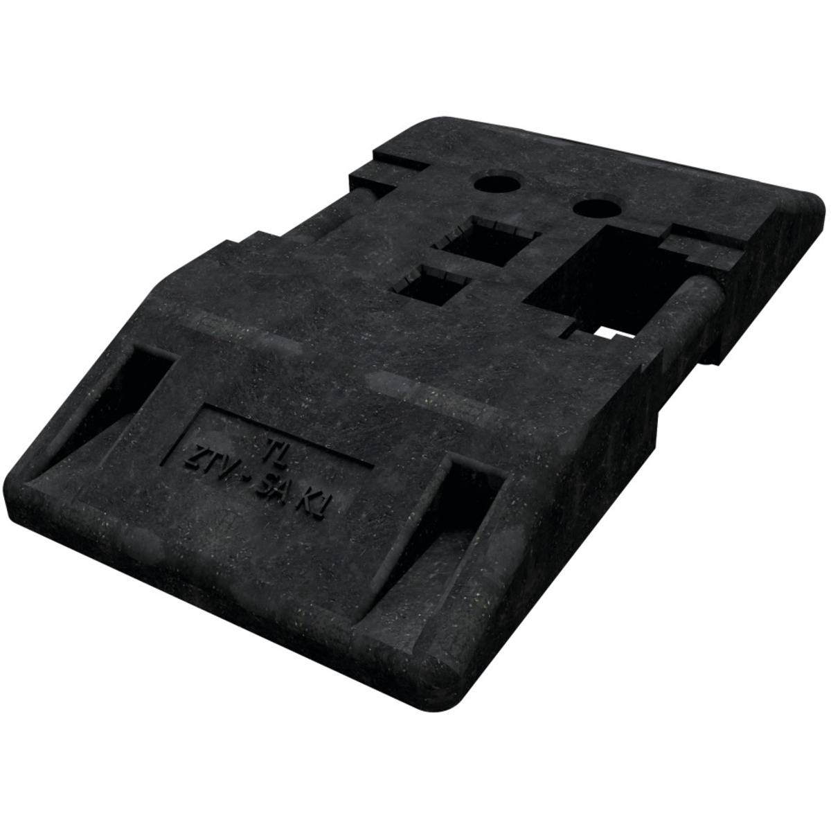 Schake Fußplatte, schwarz, Kunststoff, 800x400x120mm, 28 kg