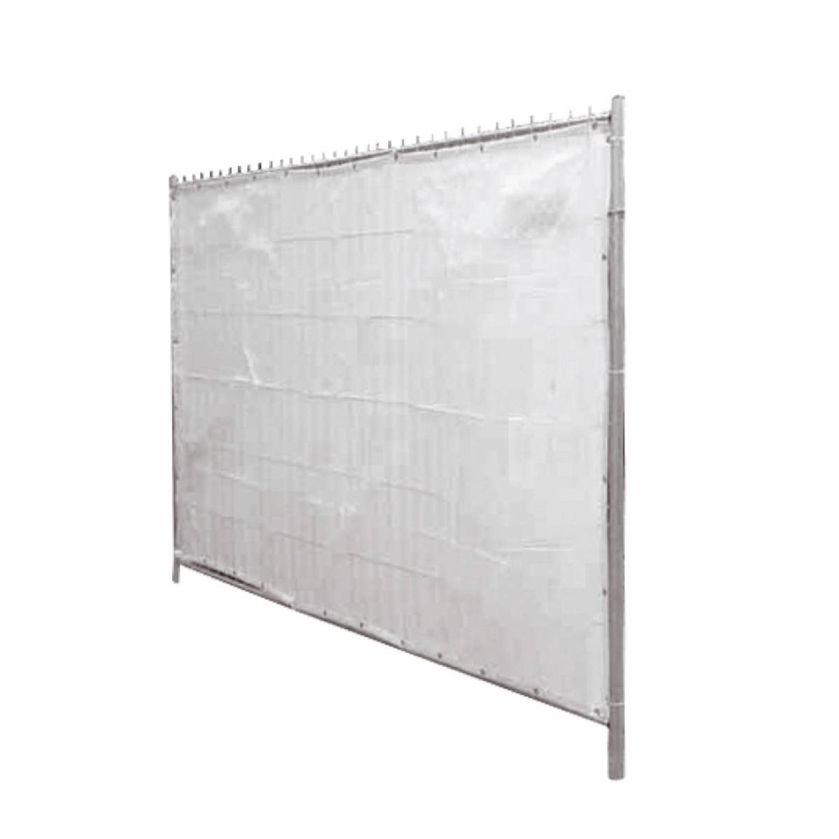 Sichtschutzplane, für Bauzäune 3,5x2m, schwer entflammbar, weiß, 3,41x1,76m