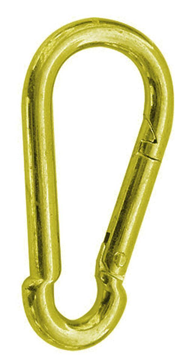 Karabinerhaken,f. Absperrkette,Stahl,gelb