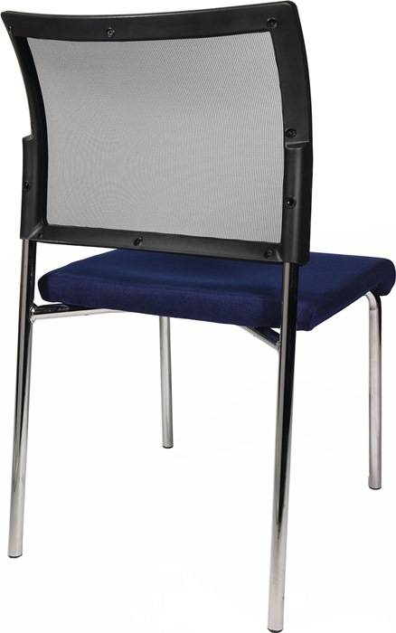 Stapelstuhl blau Rdrohr D.22mm verchr.Netzbespannung schwarz