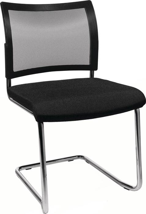 Schwingstuhl Netzbespannung schwarz Stoff schwarz Rdrohr D.22mm