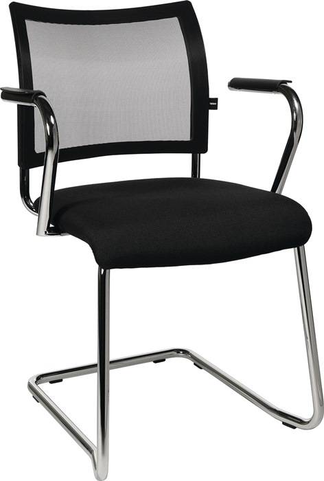 Schwingstuhl Netzbespannung schwarz Stoff schwarz Rdrohr D.22mm