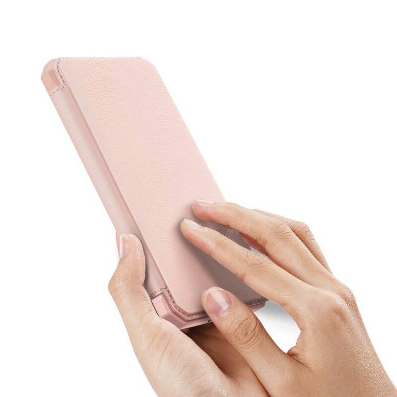 Buch Tasche Skin X Dux Ducis für SAMSUNG GALAXY A51 A515F Handy Hülle Etui Brieftasche Schutzhülle mit Standfunktion, Kartenfach Rose
