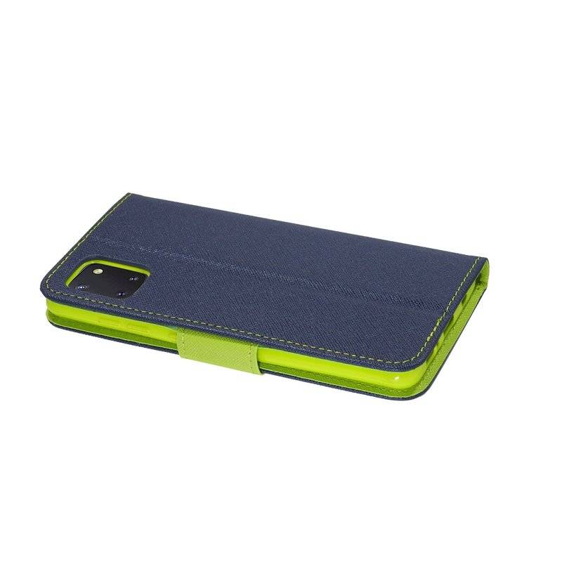 Buch Tasche Fancy für SAMSUNG GALAXY NOTE 10 LITE N770F Handy Hülle Etui Brieftasche Schutzhülle mit Standfunktion, Kartenfach Blau-Grün