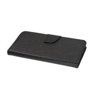 Buch Tasche "Fancy" kompatibel mit SAMSUNG GALAXY A71 (A715F) Handy Hülle Etui Brieftasche Schutzhülle mit Standfunktion, Kartenfach Schwarz