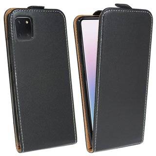 Flip Case kompatibel mit Samsung Galaxy Note 10 Lite (N770F) Handy Tasche vertikal aufklappbar Schutzhülle Klapp Hülle Schwarz