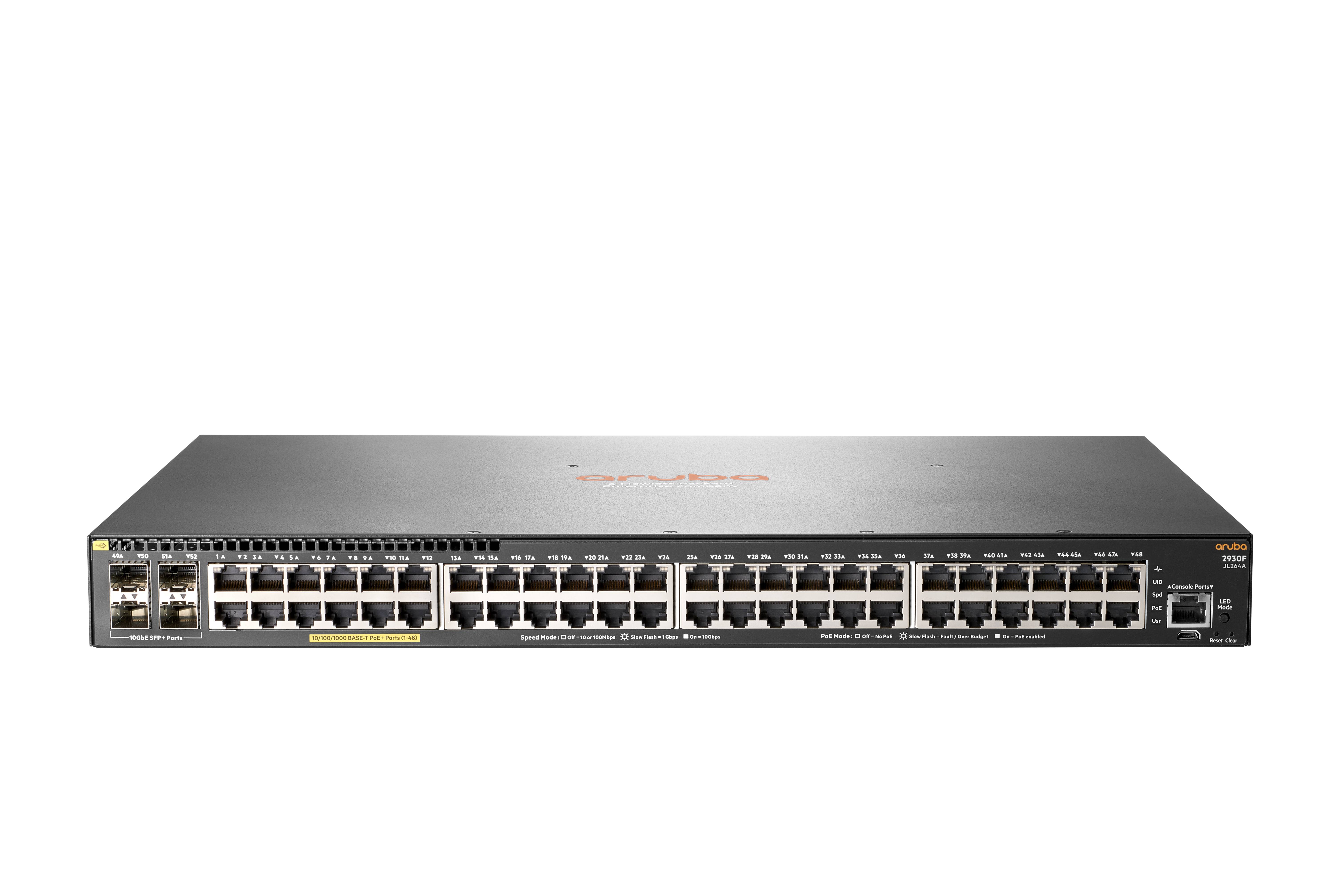 HPE Aruba 2930F 48G PoE+ 4SFP+ TAA - Switch - L3 - managed - 48 x 10/100/1000 (PoE+)
