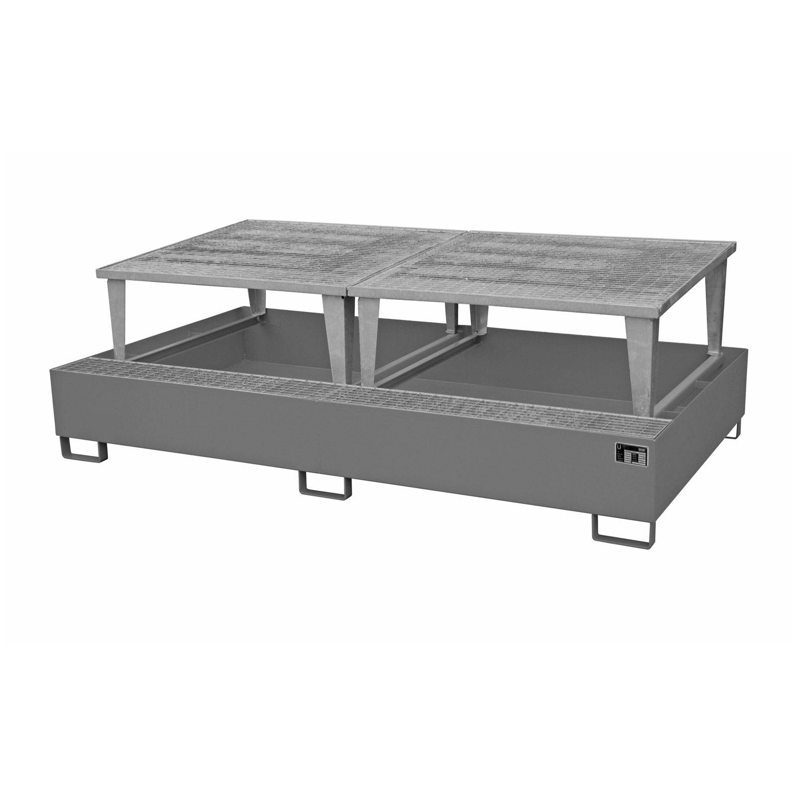 Auffangwanne AWA 1000-2, lackiert, Mausgrau