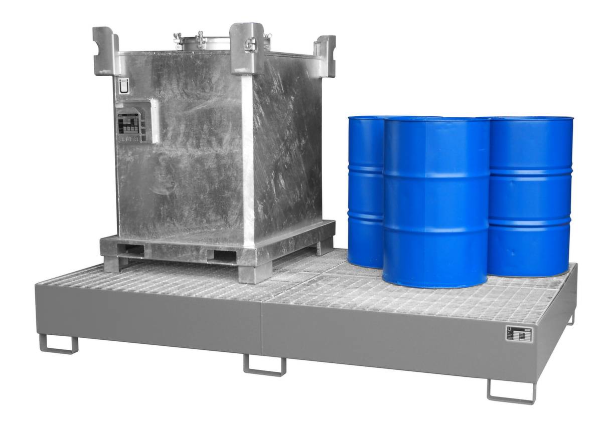 Auffangwanne AW 1000-10F, lackiert, Mausgrau