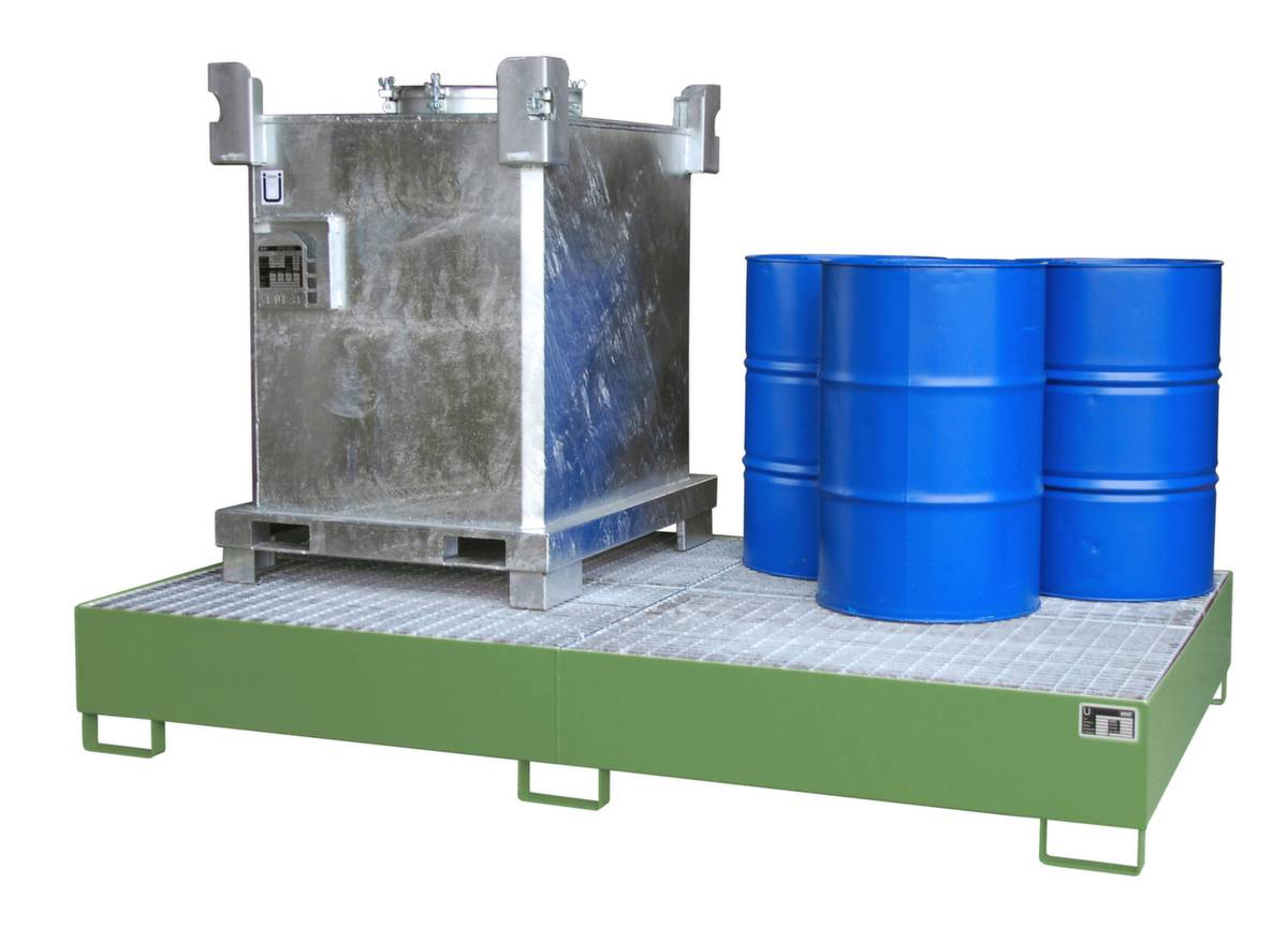 Auffangwanne AW 1000-10F, lackiert, Resedagrün