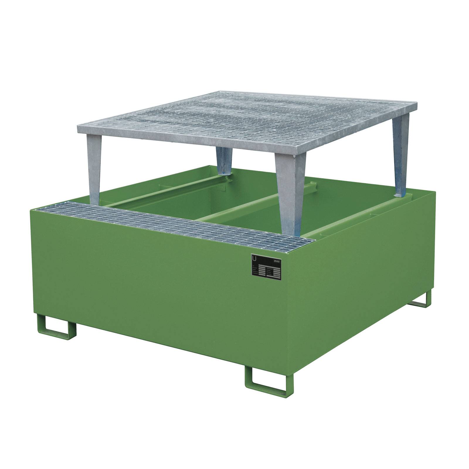 Auffangwanne AWA 1000, lackiert, Resedagrün