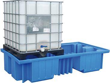 GREEN-LINE PE-Auffangwanne WP 2/11, aus robustem Polyethylen, Blau