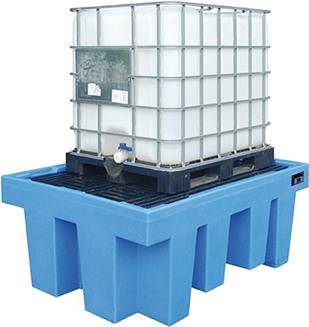 GREEN-LINE PE-Auffangwanne WP 1/11, aus robustem Polyethylen, Blau