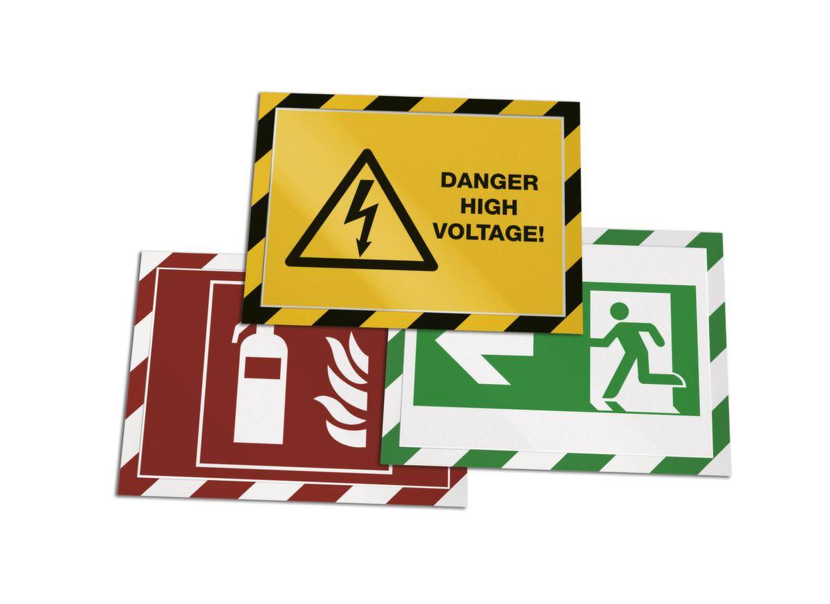 Magnetrahmen,DIN A4,Hoch-/Querformat,gelb/schwarz,Rückseite magnetisch