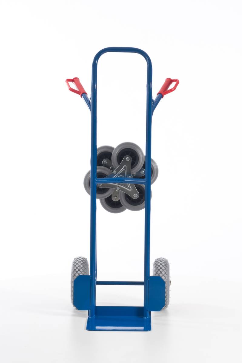 Treppenkarre,3-Stern,Tragl. 150kg,Schaufel BxT 300x225mm,RAL5010,Luft-Bereifung