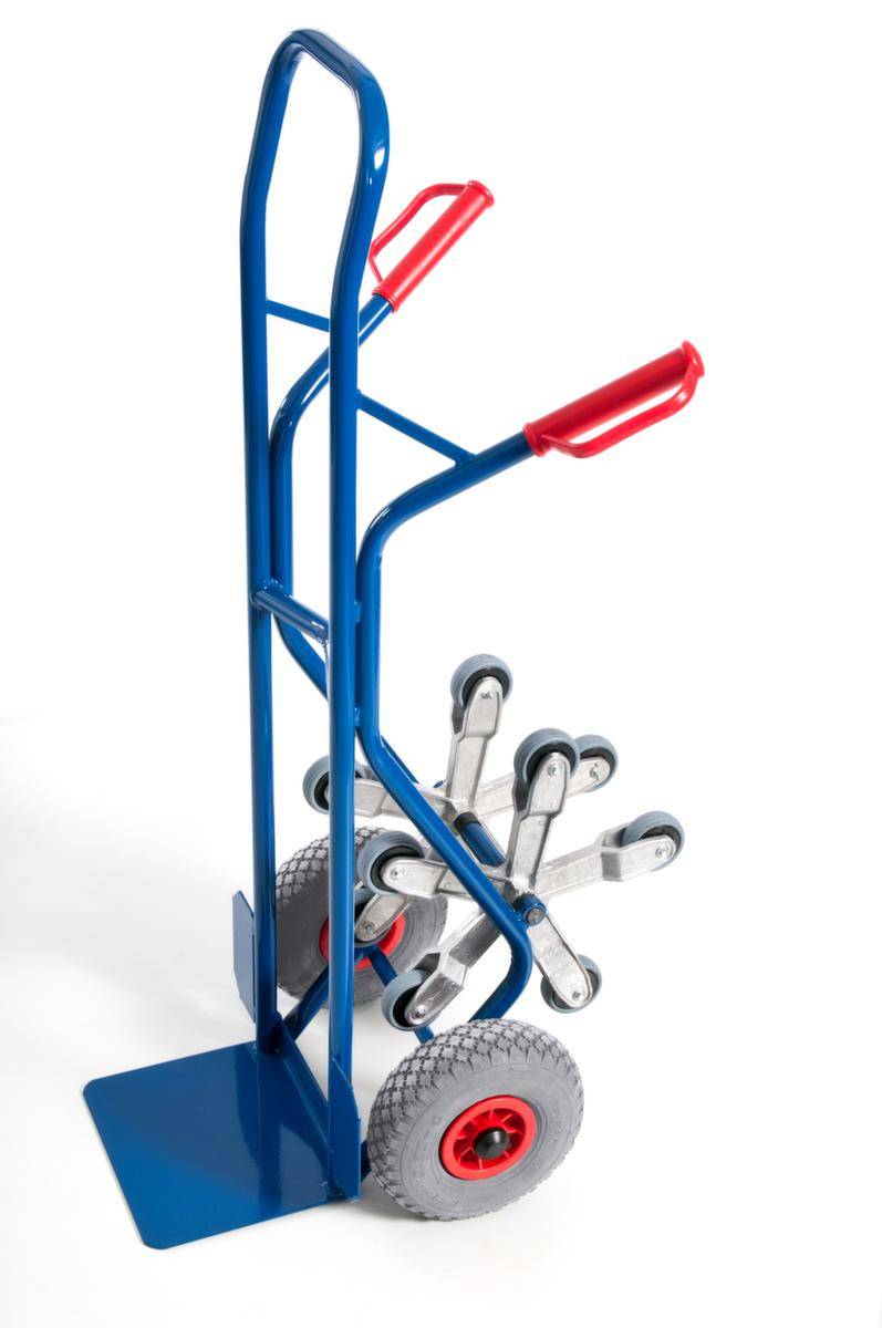 Treppenkarre,5-Stern,Tragl. 150kg,Schaufel BxT 300x225mm,RAL5010,Luft-Bereifung