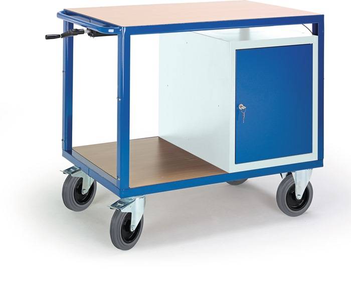 Werkstattwagen H980xB1160xT700mm lichtgrau/enzianblau ROLLCART