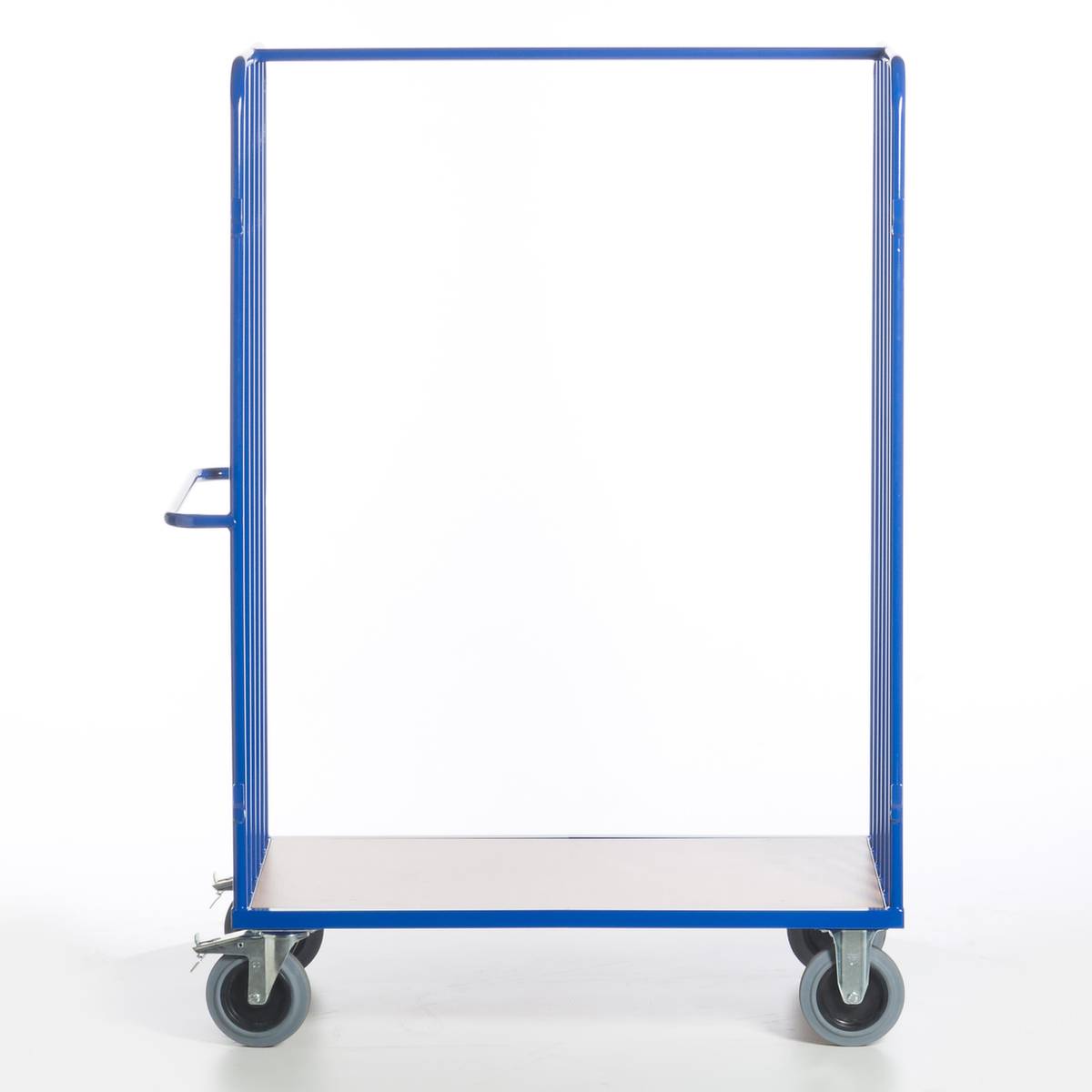 Paketwagen,Tragl. 600kg,Ladefl. LxB 1200x800mm,Holzboden,RAL5010,TPE-Bereifung